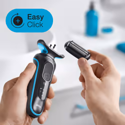 Braun Series 5 51-M1000s Rasoio Nero, Blu - Vista aggiuntiva 4