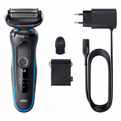 Braun Series 5 51-M1000s Rasoio Nero, Blu - Vista aggiuntiva 5