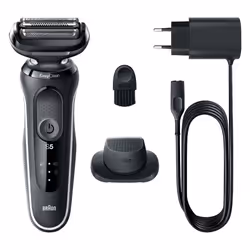 Braun Series 5 51-W1200s Rasoio Trimmer Nero, Bianco - Vista aggiuntiva 6