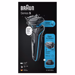 Braun Series 5 51-M1200s rasoio elettrico Trimmer Nero, Blu - Vista aggiuntiva 6