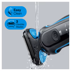 Braun Series 5 51-B1500s Rasoio Elettrico Con Accessorio Regolabarba EasyClick, EasyClean, Wet&Dry, Ricaricabile, Rasoio A Lamina Senza Fili, Blu - Vista aggiuntiva 3