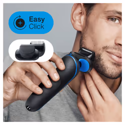 Braun Series 5 51-B1500s Rasoio Elettrico Con Accessorio Regolabarba EasyClick, EasyClean, Wet&Dry, Ricaricabile, Rasoio A Lamina Senza Fili, Blu - Vista aggiuntiva 4