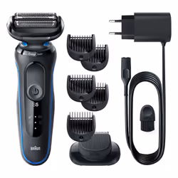 Braun Series 5 51-B1500s Rasoio Elettrico Con Accessorio Regolabarba EasyClick, EasyClean, Wet&Dry, Ricaricabile, Rasoio A Lamina Senza Fili, Blu - Vista aggiuntiva 5