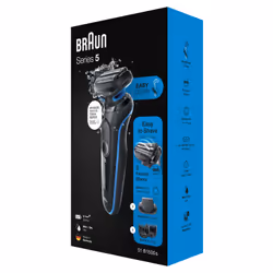 Braun Series 5 51-B1500s Rasoio Elettrico Con Accessorio Regolabarba EasyClick, EasyClean, Wet&Dry, Ricaricabile, Rasoio A Lamina Senza Fili, Blu - Vista aggiuntiva 6