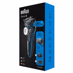 Braun Series 5 51-B1820s Rasoio Nero, Blu - Vista aggiuntiva 7