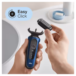Braun Series 6 61-B1000s Rasoio Elettrico Uomo, SensoFlex, Wet&Dry, Ricaricabile, Rasoio A Lamina Senza Fili, Blu - Vista aggiuntiva 4