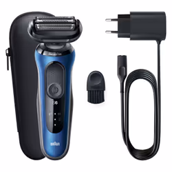 Braun Series 6 61-B1000s Rasoio Elettrico Uomo, SensoFlex, Wet&Dry, Ricaricabile, Rasoio A Lamina Senza Fili, Blu - Vista aggiuntiva 5