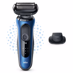 Braun Series 6 61-B1200s Rasoio Trimmer Nero, Blu - Vista aggiuntiva 4