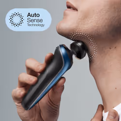 Braun Series 6 61-B1200s Rasoio Trimmer Nero, Blu - Vista aggiuntiva 5