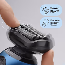 Braun Series 6 61-B1200s Rasoio Trimmer Nero, Blu - Vista aggiuntiva 6
