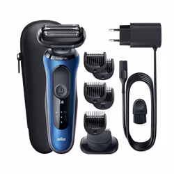 Braun Series 6 61-B1500s Rasoio Trimmer Blu - Vista aggiuntiva 2