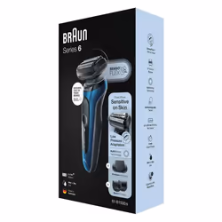 Braun Series 6 61-B1500s Rasoio Trimmer Blu - Vista aggiuntiva 3