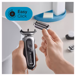 Braun Series 7 71-S1000s Rasoio Elettrico Uomo, 360° Flex, Wet&Dry, Ricaricabile, Rasoio A Lamina Senza Fili, Argento - Vista aggiuntiva 4