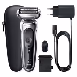 Braun Series 7 71-S1000s Rasoio Elettrico Uomo, 360° Flex, Wet&Dry, Ricaricabile, Rasoio A Lamina Senza Fili, Argento - Vista aggiuntiva 5