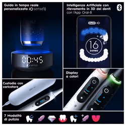Oral-B iO Spazzolino Elettrico Ricaricabile 10 Bianco,1 Testina, 1 Custodia Da Viaggio ricaricabile, 1 Caricatore Sense - Vista aggiuntiva 6