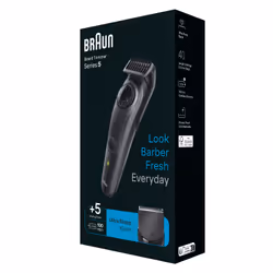 Braun BeardTrimmer 5 BT5430 regolabarba Batteria 40 2 cm Bagnato e secco Nero