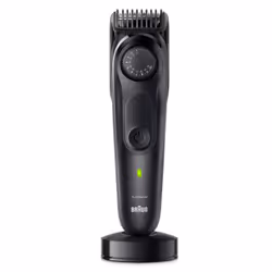 Braun BeardTrimmer 7 80708231, Lavabile, Non richiede manutenzione (non necessita di lubrificazione), Batteria, Nero