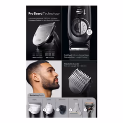 Braun BeardTrimmer 9 BT9421 regolabarba Batteria 40 Nero - Vista aggiuntiva 5