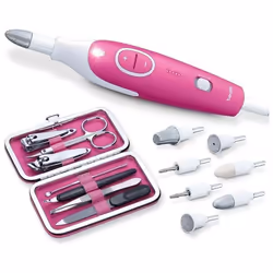 Beurer MP 44 Fresa elettrica per Unghie, Set Professionale per Manicure e Pedicure con 7 Accessori