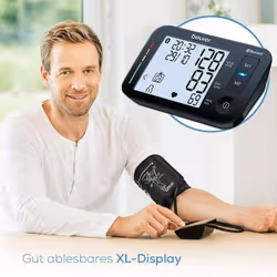 Beurer BM 54 Misuratore di Pressione da Braccio, Connessione Bluetooth e Display XL 1 pz Set combinato - Vista aggiuntiva 4
