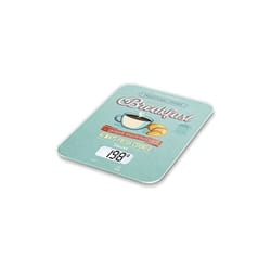 Beurer - KS19 - Bilancia da cucina per la colazione, misura 5 kg, 1 g, display lcd, pulsante a sfioramento, vetro di sicurezza, tara automatica,