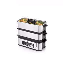 WMF KITCHENminis 0415090011 pentola a vapore 2 cestello/i Superficie piana 900 W Nero, Acciaio inox - Vista aggiuntiva 6