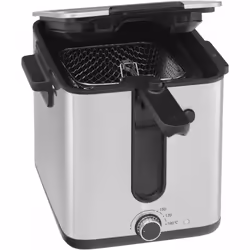 WMF KITCHENminis 0415490011 Singolo Indipendente 1000 W Friggitrice Nero, Acciaio inox