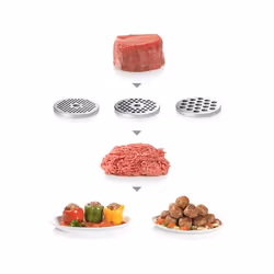 Bosch MFW67440 tritacarne 2000 W Nero, Acciaio inox - Vista aggiuntiva 6