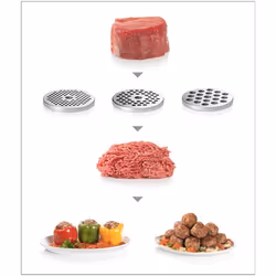 Bosch MFW68660 Tritacarne ProPower 2200 W Nero, Inox spazzolato - Vista aggiuntiva 6