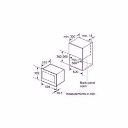 Bosch Serie 8 BFL634GW1 forno a microonde Bianco Solo microonde Da incasso 21 L 900 W - Vista aggiuntiva 7