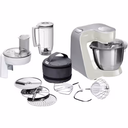 Bosch MUM58L20, 3,9 L, Grigio, Acciaio inox, Bianco, Manopola, 1,25 L, 2,7 kg, 1,9 kg
