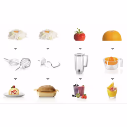 Bosch MUM5 Start Line universal robot da cucina 800 W 3,9 L Arancione, Argento, Trasparente, Bianco - Vista aggiuntiva 6