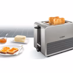 Bosch TAT7S25 tostapane 2 fetta/e 1050 W Nero, Grigio