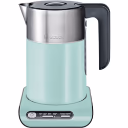 Bosch TWK8612P, 1,5 L, 2000 W, Nero, Grigio, Turchese, Plastica, Acciaio inox, Termostato regolabile, Indicatore del livello ...