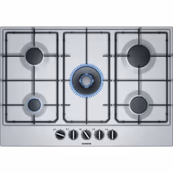 Siemens iQ100 EC7A5QB80, Acciaio inox, Da incasso, Gas, Acciaio inox, 5 Fornello(i), 5 Fornello(i)