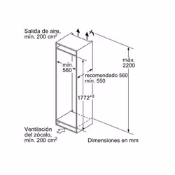 Siemens iQ500 KI86SAFE0 frigorifero con congelatore Da incasso 266 L E Bianco
