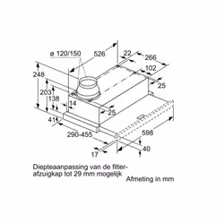 Siemens iQ100 LI64MB521 cappa aspirante Semintegrato (semincassato) Grigio, Argento 389 m³/h - Vista aggiuntiva 4