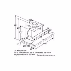 Siemens iQ300 LI97SA531 cappa aspirante Semintegrato (semincassato) Bianco 397 m³/h - Vista aggiuntiva 4