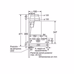 Siemens iQ300 LI97SA531 cappa aspirante Semintegrato (semincassato) Bianco 397 m³/h - Vista aggiuntiva 5