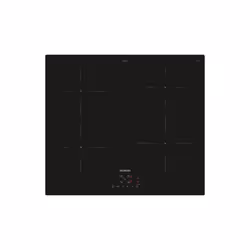 Siemens iQ100 EU611BEB5E, Nero, Da incasso, 60 cm, Piano cottura a induzione, Ceramica, 4 Fornello(i)