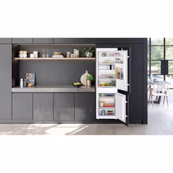 Siemens iQ100 KI86V5SE0 frigorifero con congelatore Da incasso 267 L E Bianco