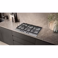 Siemens EC7A5SI90 piano cottura Nero, Acciaio inox Da incasso 75 cm Gas 5 Fornello(i) - Vista aggiuntiva 4