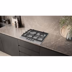 Siemens EC6A5HI90 piano cottura Nero, Acciaio inox Da incasso 60 cm Gas 4 Fornello(i) - Vista aggiuntiva 4
