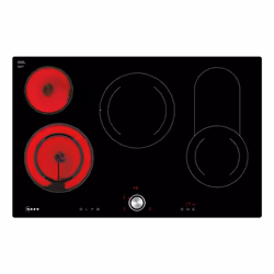 Neff T18PT16X0, Nero, Da incasso, 80 cm, Ceramica, Vetro-ceramica, 4 Fornello(i)