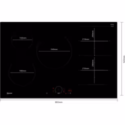 Neff T68FHV4L0 piano cottura Nero Da incasso 80 cm Piano cottura a induzione 5 Fornello(i) - Vista aggiuntiva 5