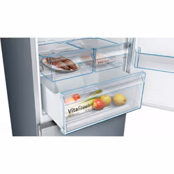 Bosch Serie 4 KGN49XLEA Frigorifero combinato da libera installazione 203 x 70 cm Metal look Classe E - Vista aggiuntiva 6