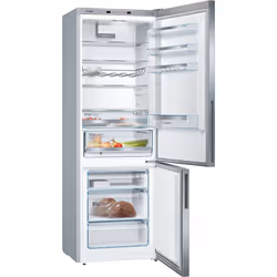 Bosch Serie 6 KGE49AICA frigorifero con congelatore Libera installazione 419 L C Acciaio inox