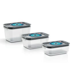 Bosch MSZV0FC3 recipiente per cibo Rettangolare Set 1,7 L Grigio, Trasparente 3 pz