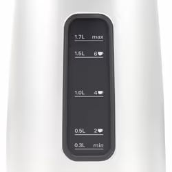 Bosch DesignLine bollitore elettrico 1,7 L 2400 W Nero, Argento - Vista aggiuntiva 5