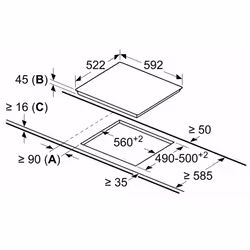 Bosch Serie 4 PKF611BB8E piano cottura Nero Da incasso 59.2 cm Ceramica 4 Fornello(i) - Vista aggiuntiva 5